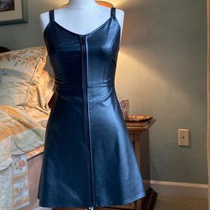 Urban outfitters black leather mini dress